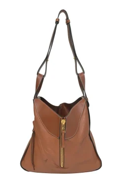 Brown leather medium Hammock bag