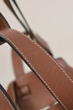 Brown leather medium Hammock bag