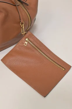 Brown leather medium Hammock bag
