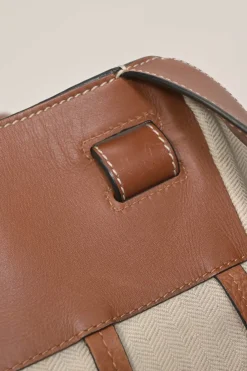 Brown leather medium Hammock bag