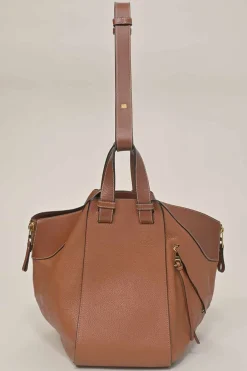 Brown leather medium Hammock bag