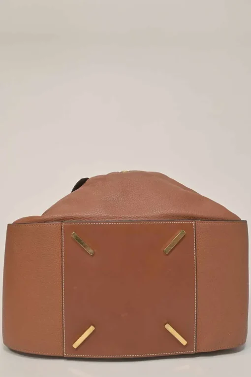 Brown leather medium Hammock bag