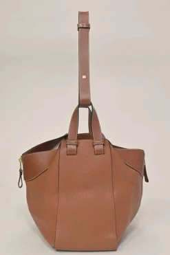 Brown leather medium Hammock bag