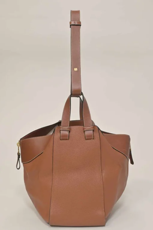Brown leather medium Hammock bag