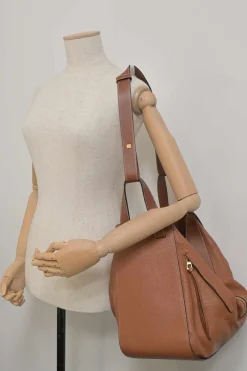 Brown leather medium Hammock bag