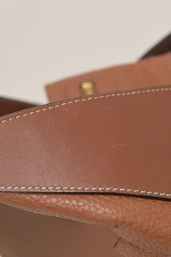 Brown leather medium Hammock bag