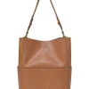 Brown leather Seau Sangle shoulder bag