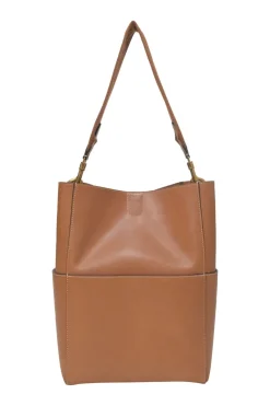 Brown leather Seau Sangle shoulder bag