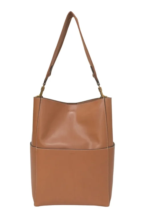 Brown leather Seau Sangle shoulder bag