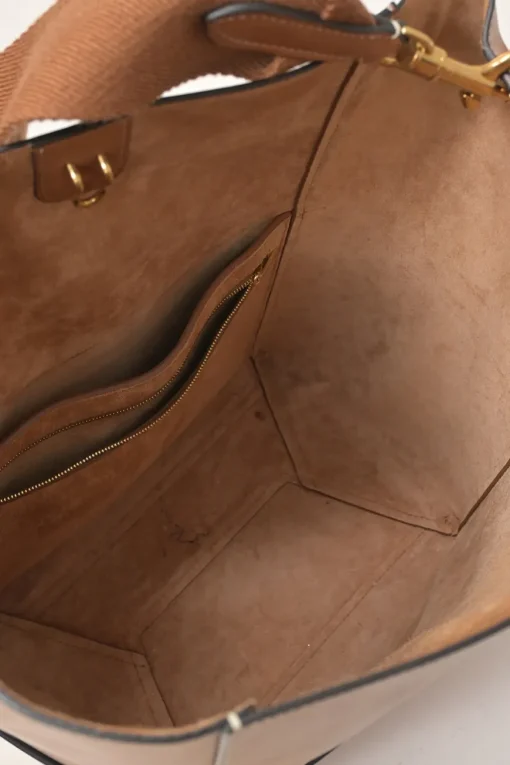 Brown leather Seau Sangle shoulder bag