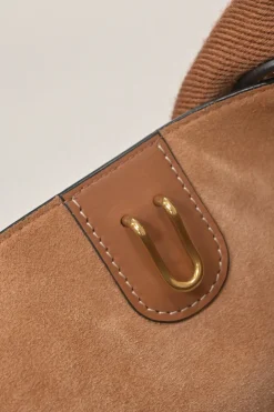 Brown leather Seau Sangle shoulder bag