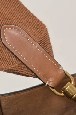 Brown leather Seau Sangle shoulder bag