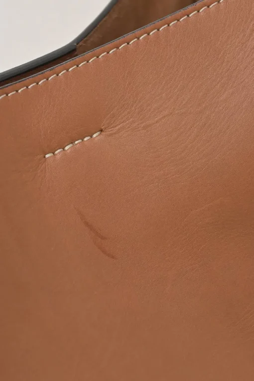 Brown leather Seau Sangle shoulder bag