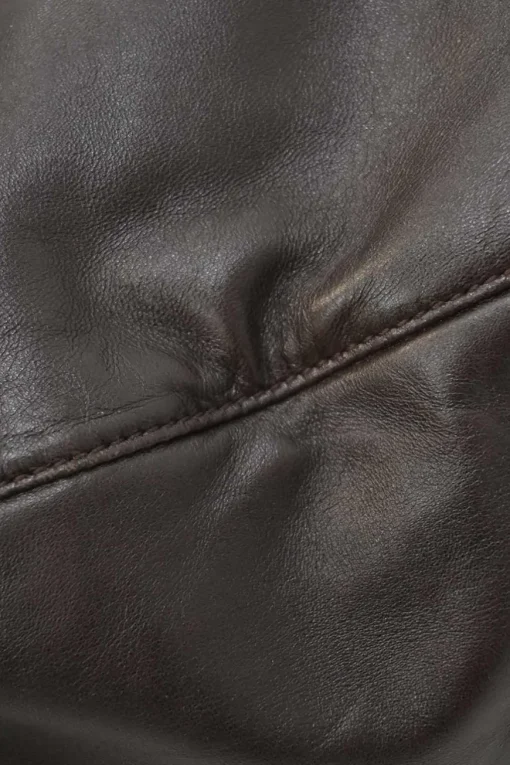 Brown leather soft tote bag with intrecciato handles in alligator skin