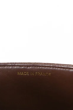 Brown matelassé caviar leather Small Diana Flap Bag with gold-plated hardware