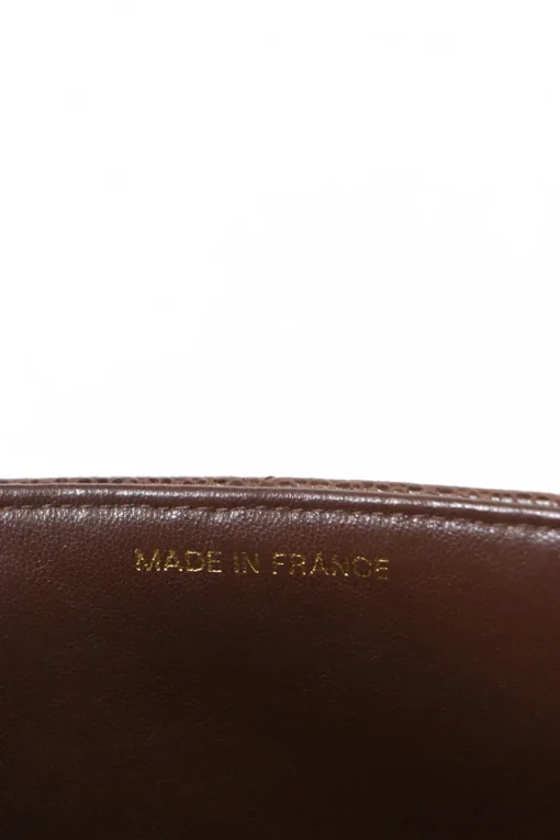 Brown matelassé caviar leather Small Diana Flap Bag with gold-plated hardware