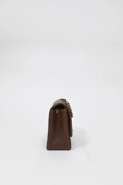 Brown matelassé caviar leather Small Diana Flap Bag with gold-plated hardware