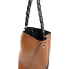 Brown Medium Hex Bucket Bag