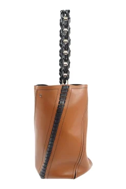 Brown Medium Hex Bucket Bag