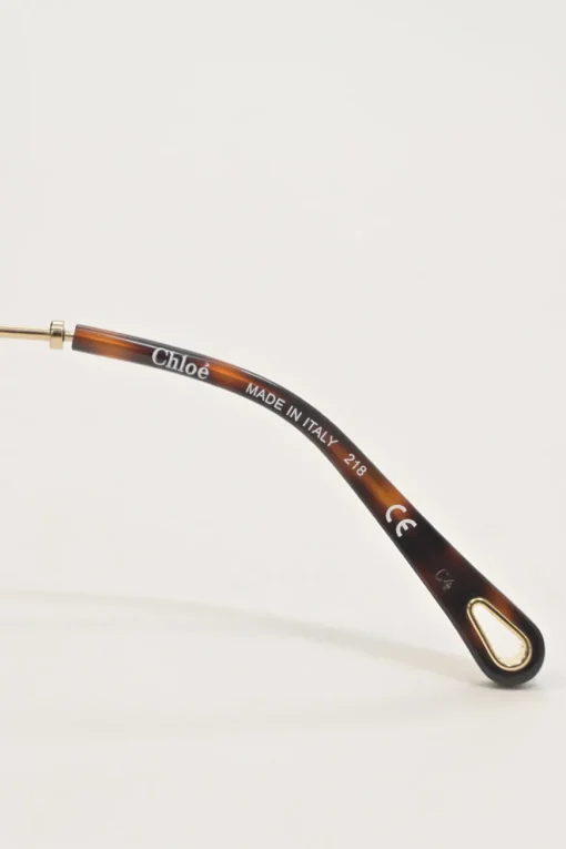 Brown metal and tinted polycarbonate heart frame sunglasses