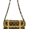 Brown monogram velvet Trompe L'œil pochette shoulder bag