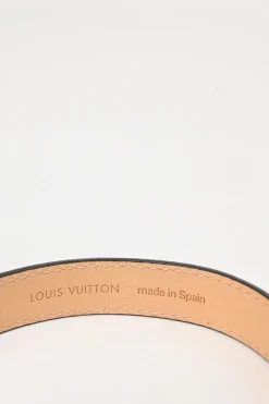 Brown Nano Monogram bracelet with gold-tone metal clasp