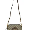 Brown Neo Vintage GG Supreme monogram canvas and leather camera bag with webbing shoulder strap