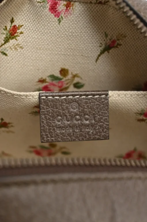 Brown Neo Vintage GG Supreme monogram canvas and leather camera bag with webbing shoulder strap
