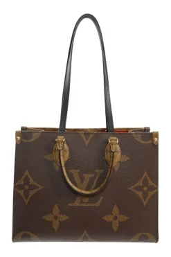 Brown OnTheGo MM Monogram Canvas Shoulder Bag