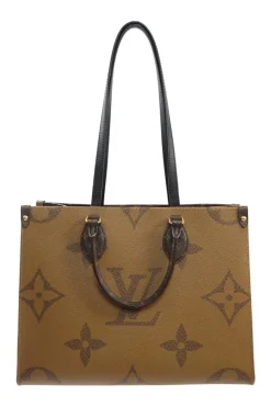 Brown OnTheGo MM Monogram Canvas Shoulder Bag