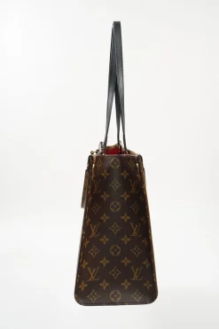 Brown OnTheGo MM Monogram Canvas Shoulder Bag