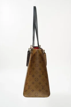 Brown OnTheGo MM Monogram Canvas Shoulder Bag