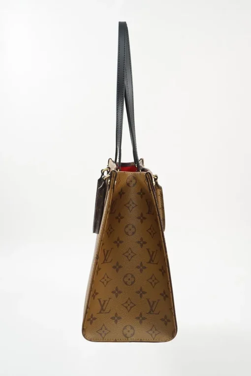 Brown OnTheGo MM Monogram Canvas Shoulder Bag