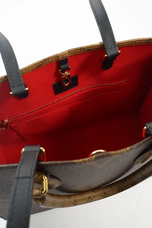 Brown OnTheGo MM Monogram Canvas Shoulder Bag