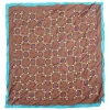 Brown patterned silk handkerchief