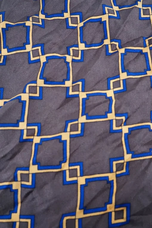 Brown patterned silk handkerchief
