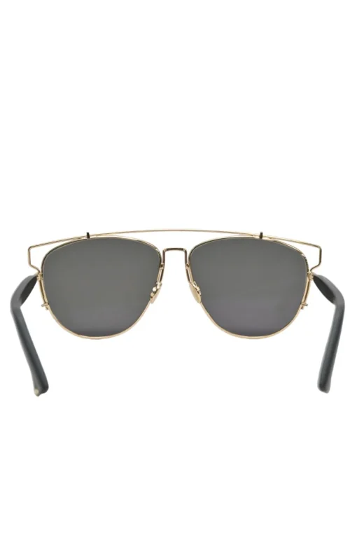 Brown polycarbonate and gold-tone metal Dior Technologic double-bridge aviator sunglasses