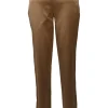 Brown silk-blend satin pull-on low-rise straight-leg lounge trousers