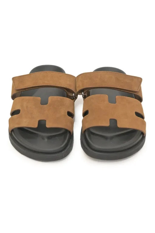 Brown suede and leather anatomic Chypre sandals