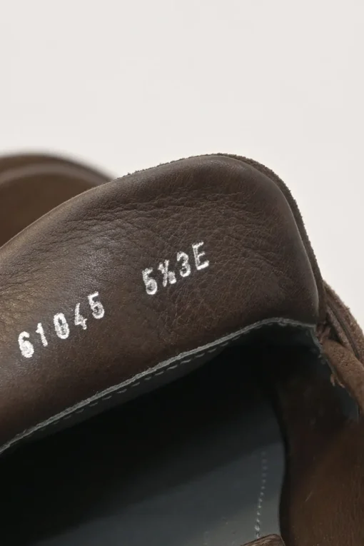 Brown suede round-toe soft Gancini-bit loafers