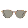 Brown tortoiseshell acetate and tinted polycarbonate Slo Boston-style round sunglasses