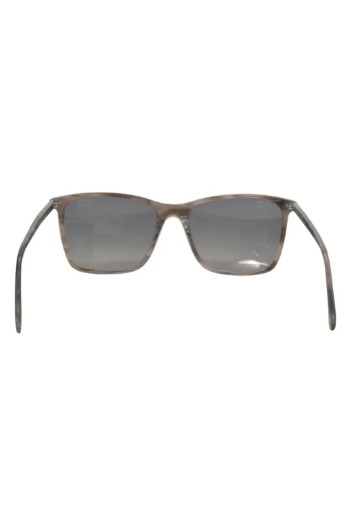 Brown tortoiseshell acetate and tinted polycarbonate square sunglasses