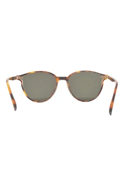 Brown tortoiseshell acetate and tinted polycarbonate Slo Boston-style round sunglasses