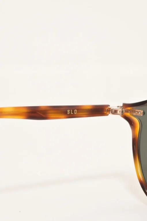 Brown tortoiseshell acetate and tinted polycarbonate Slo Boston-style round sunglasses