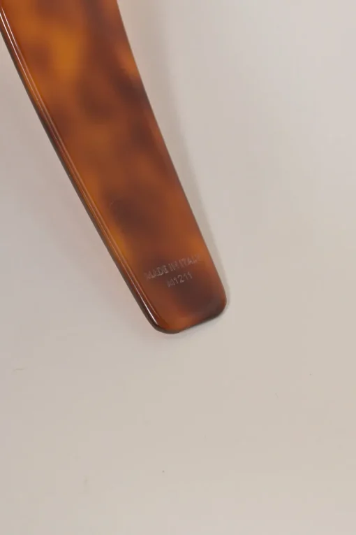 Brown tortoiseshell acetate logo headband