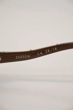 Brown tortoiseshell acetate and metal oversized inverted square shape sunglasses