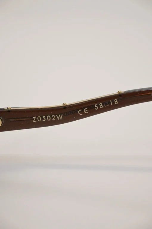 Brown tortoiseshell acetate and metal oversized inverted square shape sunglasses