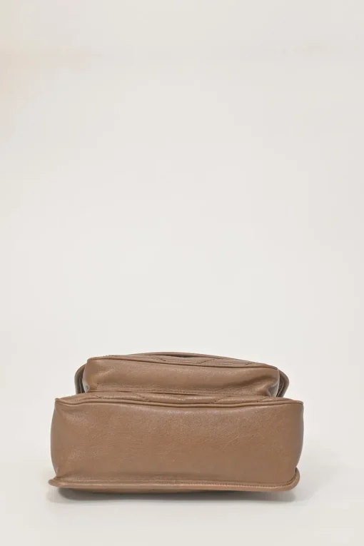 Brown vintage crinkle calfskin medium Niki shoulder bag with tonal hardware