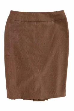 Brown with white tiny dots long-sleeved blazer with mini skirt