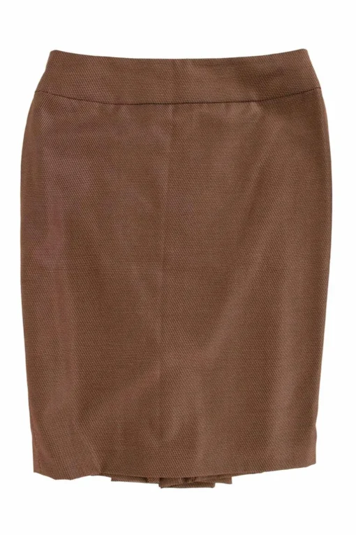 Brown with white tiny dots long-sleeved blazer with mini skirt